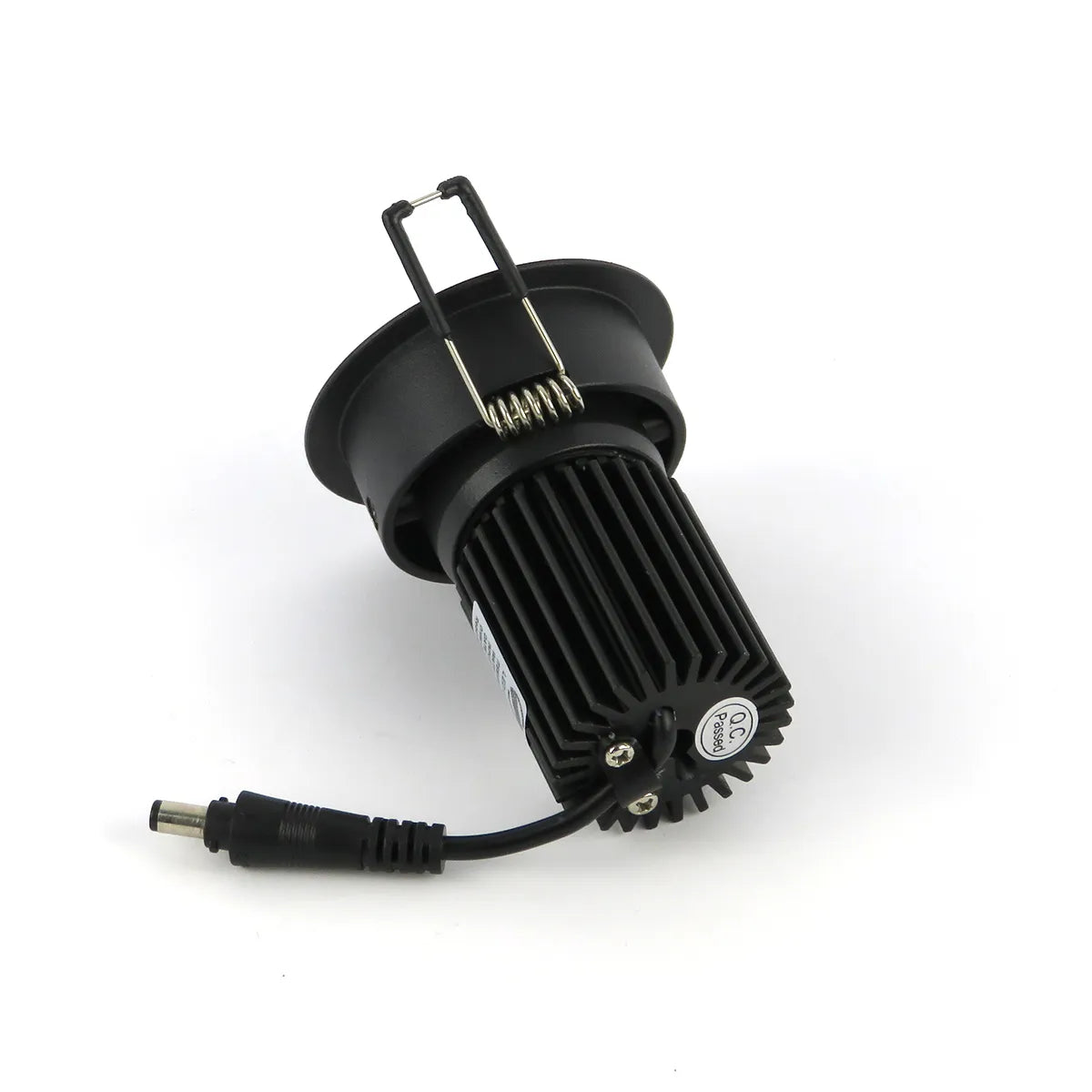 Foco empotrable LED negro 5W 3000K blanco cálido ⌀70mm orientable