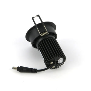 Foco empotrable LED negro 5W 3000K blanco cálido ⌀70mm orientable