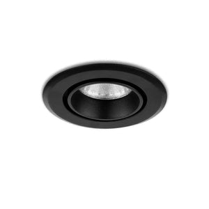 Foco empotrable LED negro 5W 3000K blanco cálido ⌀70mm orientable