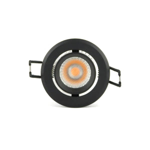 Foco empotrable LED negro 5W 3000K blanco cálido ⌀70mm orientable