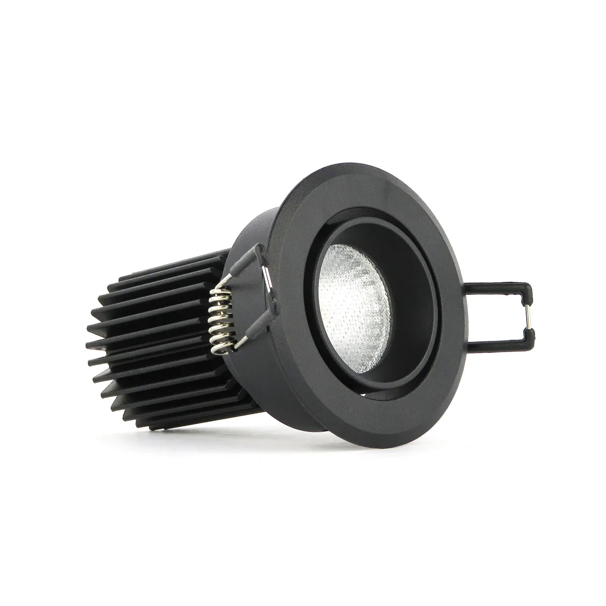 Foco empotrable LED negro 5W 3000K blanco cálido ⌀70mm orientable