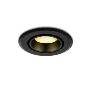 Foco empotrable LED negro 5W 3000K blanco cálido ⌀70mm orientable