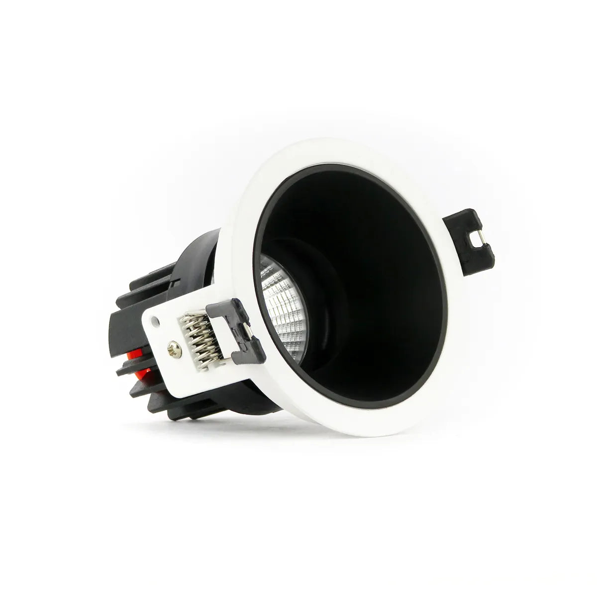 LED Recessed Spotlight 5W 3000K warm white ⌀83mm tiltable Black with white frame