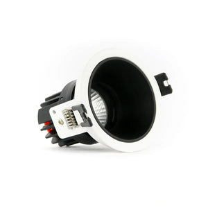 LED Recessed Spotlight 5W 3000K warm white ⌀83mm tiltable Black with white frame