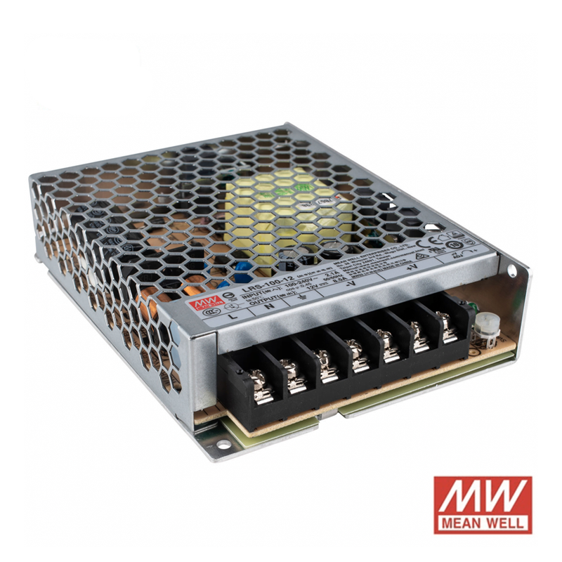 Transformador tira LED MeanWell IP20 12V | 100W