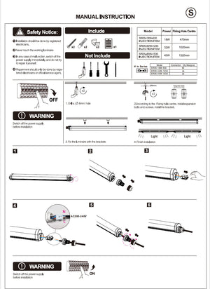 Tri-proof LED Batten EntryLine 150 cm | 45W | IP65 | 140 lm/W