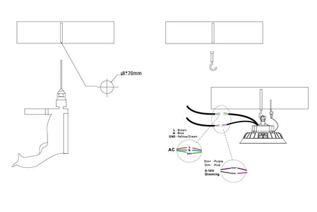LED UFO Highbay 200W 200lm/W IP65 Dimbaar, productfoto 5