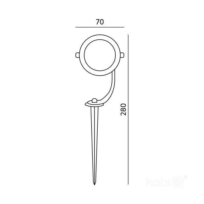 Foco de jardín LED con casquillo GU10 | Carcasa de aluminio IP65
