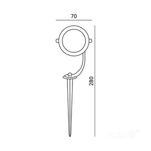 Foco de jardín LED con casquillo GU10 | Carcasa de aluminio IP65