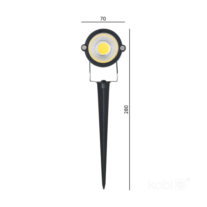 LED Garden Spotlight 5W 80 lm/W Tiltable | Aluminum IP65