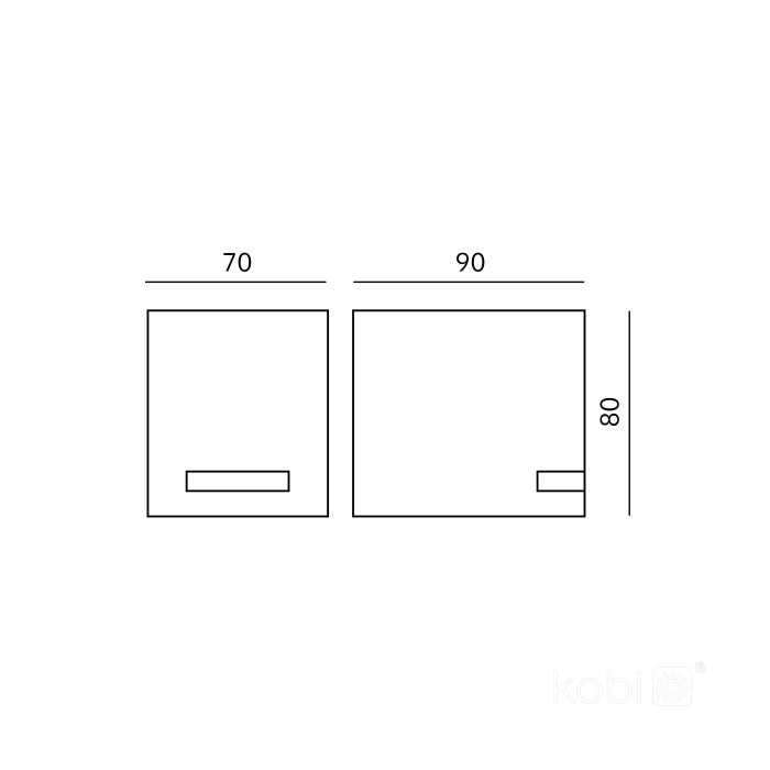 LED Wall Light Bi-Directional Half Round 80mm GU10 IP44