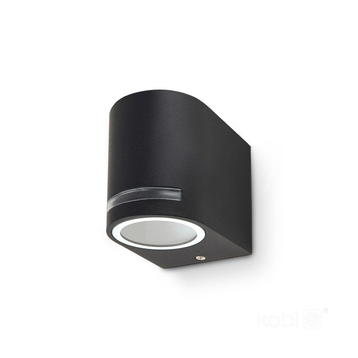 LED Wall Light Bi-Directional Half Round 80mm GU10 IP44