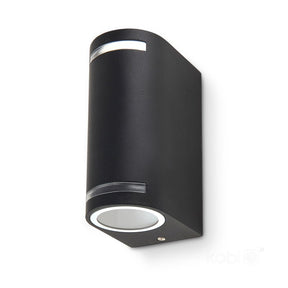 LED Wandlamp Bi-directioneel Half rond 150mm GU10 IP44, achterkant in beeld (foto 1)