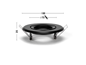 Luminaria empotrable LED GU10 IP20 ⌀88mm inclinable