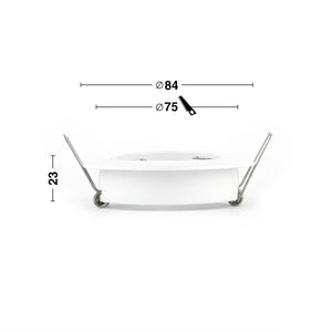 LED recessed fixture GU10 IP20 white ⌀84mm tiltable