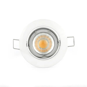 LED recessed fixture GU10 IP20 white ⌀84mm tiltable