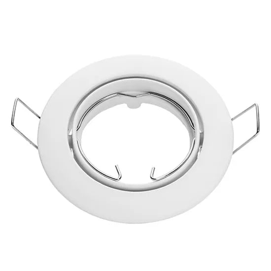 LED recessed fixture GU10 IP20 white ⌀84mm tiltable