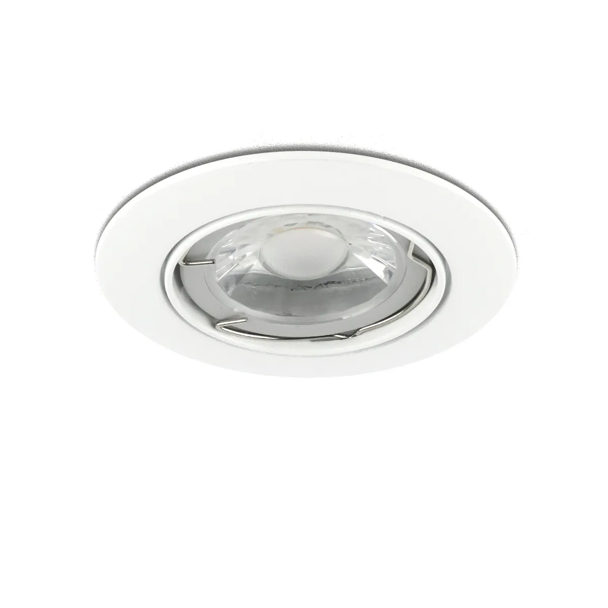 LED recessed fixture GU10 IP20 white ⌀84mm tiltable