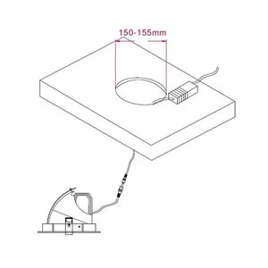 Foco empotrable LED banana 30W ⌀165mm 45° orientable 360° giratorio