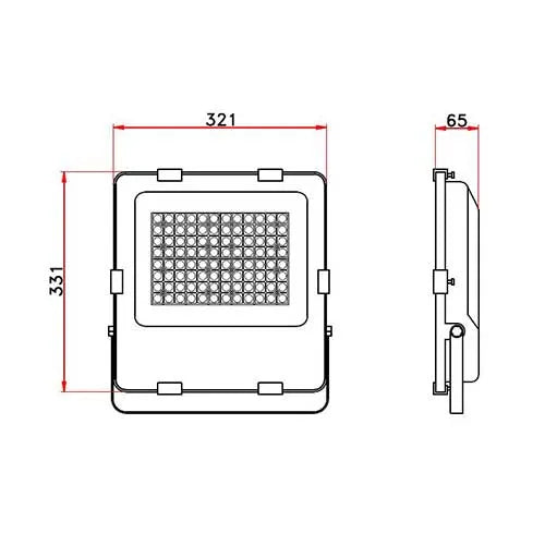 LED Floodlight 150W IP66 Waterproof 150lm/W - Pro High lumen Philips driver