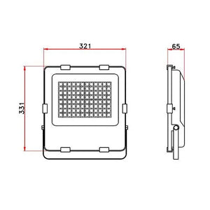 LED Floodlight 150W IP66 Waterproof 150lm/W - Pro High lumen Philips driver