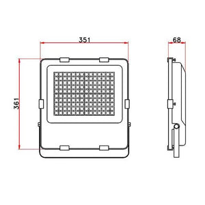 Proyector LED 200W IP66 Impermeable 150lm/W - Driver Philips Pro High lumen