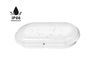 Plafón estanco LED ovalado 272x145mm 24W | IP66