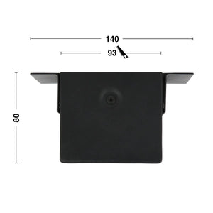 Black LED Recessed Spotlight 6W Trimless 3000K warm white square 89x89mm tiltable rotatable