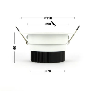 Foco empotrable LED 7W ⌀110mm regulable y orientable