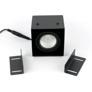 Black LED Recessed Spotlight 6W Trimless 3000K warm white square 89x89mm tiltable rotatable