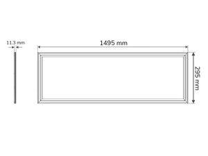 LED Panel 30x150cm 40W 120lm/W