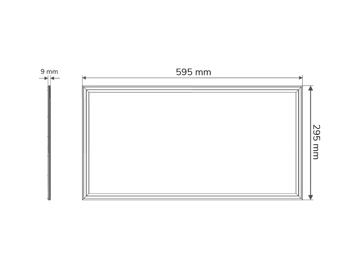 LED Panel 30x60cm 24W 120lm/W