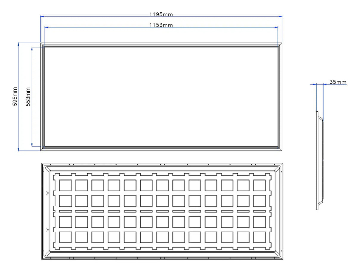 Set of 6 pcs | LED Panel 60x120cm 60W 110lm/W