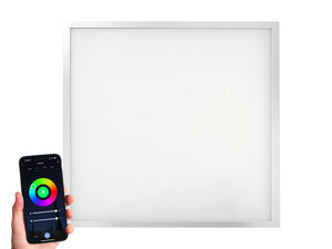 Slim LED Panel 60x60cm 36W - Adjustable light color CCT + Color (RGB)