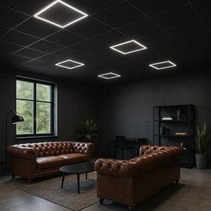 Black LED Panel hollow 60x60cm 36W Adjustable light color (CCT)