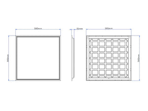 LED Panel 60x60cm 28W 150lm/W with Motion Sensor