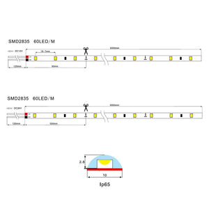 LED Strip SMD2835 60 LEDs/m IP65 | 5 meter