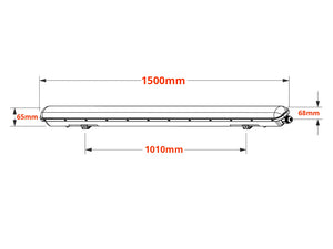 Tubo LED Tri-proof 150 cm | 50W | IP65 | 190 lm/W | Driver Philips