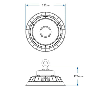 LED UFO Highbay 150W 190lm/W Dimmable Sosen LED Driver
