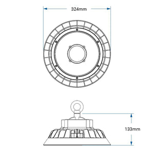 LED UFO Highbay 200W 150lm/W Dimmable Sosen LED Driver