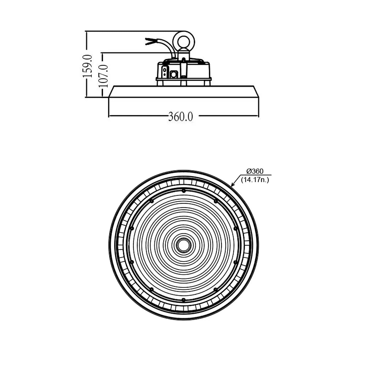 LED UFO Highbay | motion sensor | 200W | 150lm/W | Sosen Driver