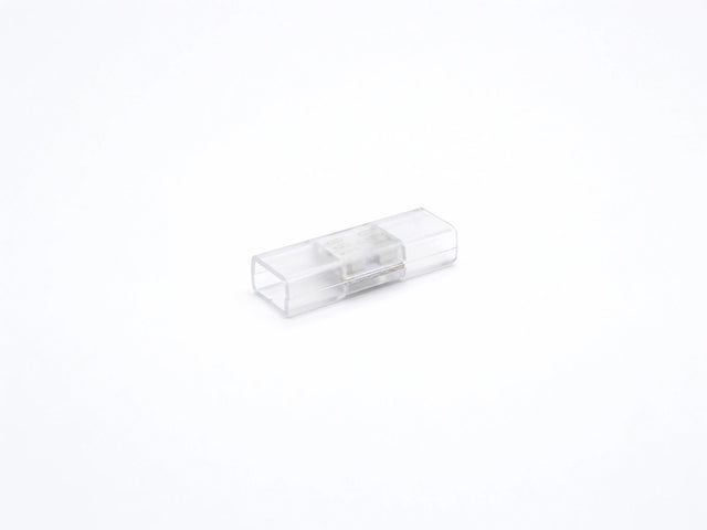 LED Strip 230V RGB koppelstuk 62mm 4-pin IP65, aansluiting en recht van voren (foto 1)