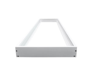 White Surface-mounted frame LED Panel 30x120cm - Extra high 68mm