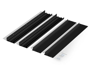 Black Surface-Mount Frame LED Panel 60x60cm - Extra High 68mm