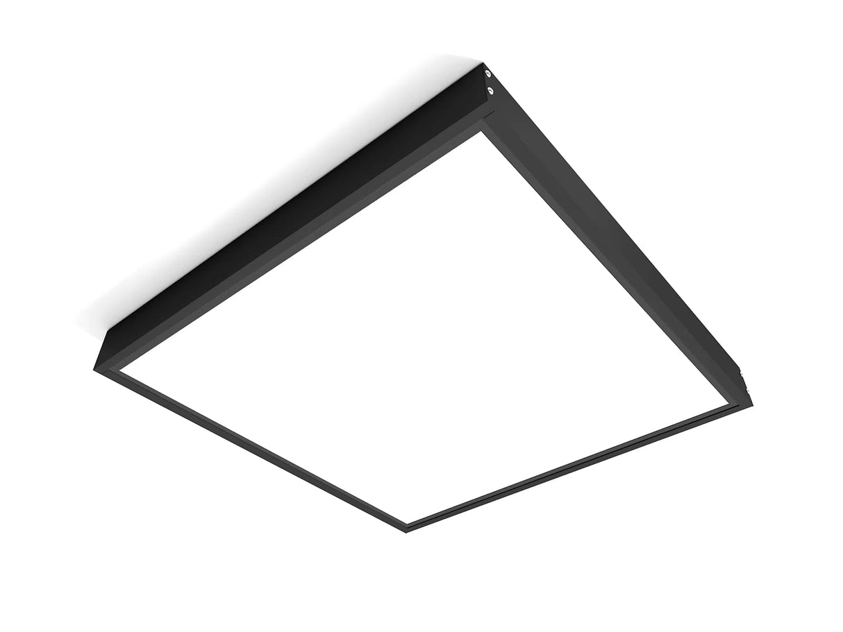 Black Surface-Mount Frame LED Panel 60x60cm - Extra High 68mm