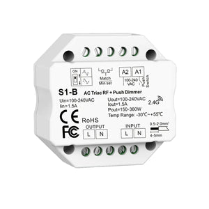 Dimmer LED Push 200W RF Triac