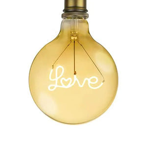 E27 LED Lamp filament G125 Love 2.5W 2100K amber dimmable