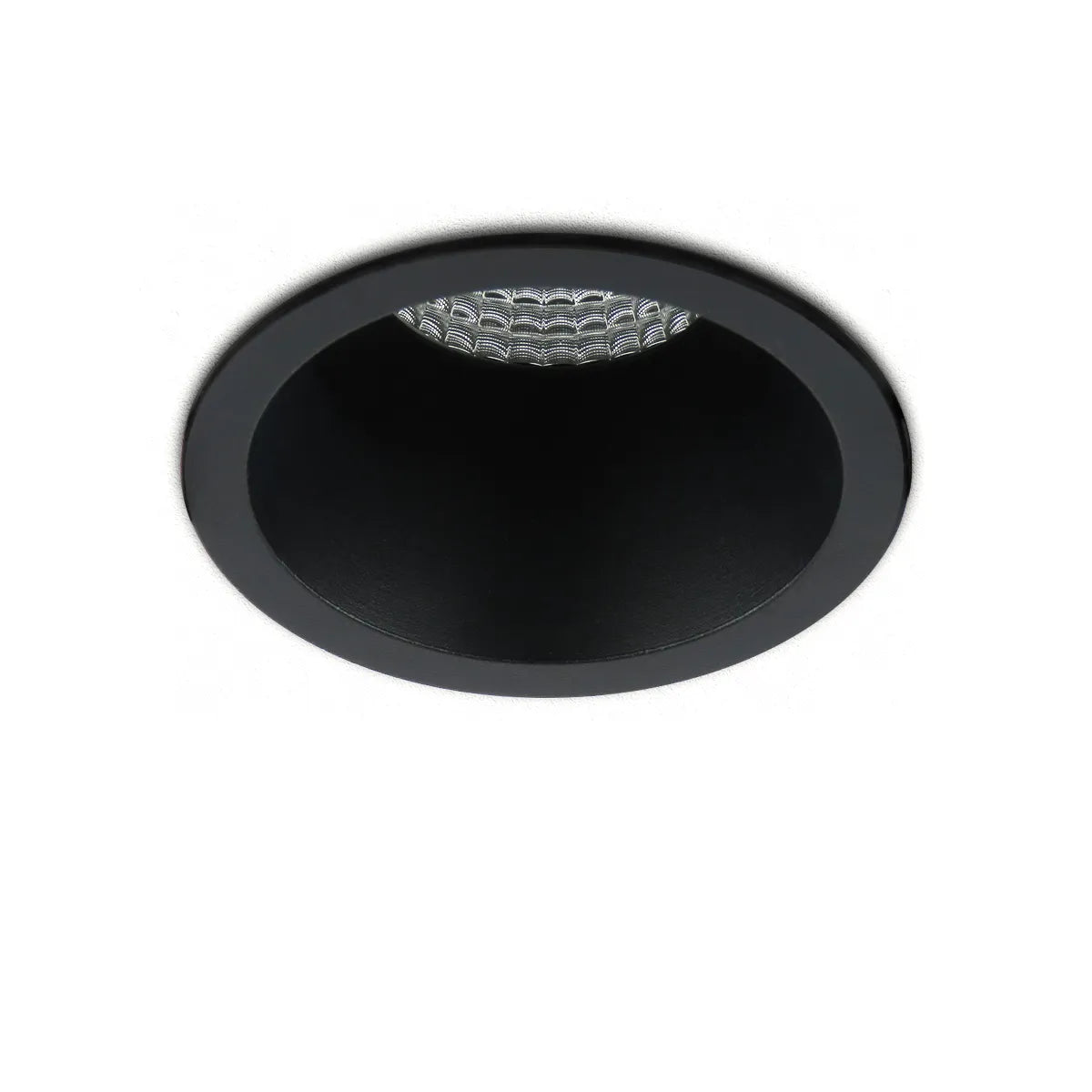 Foco empotrable LED negro 5W 3000K blanco cálido ⌀80mm Anti glare