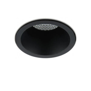Foco empotrable LED negro 5W 3000K blanco cálido ⌀80mm Anti glare