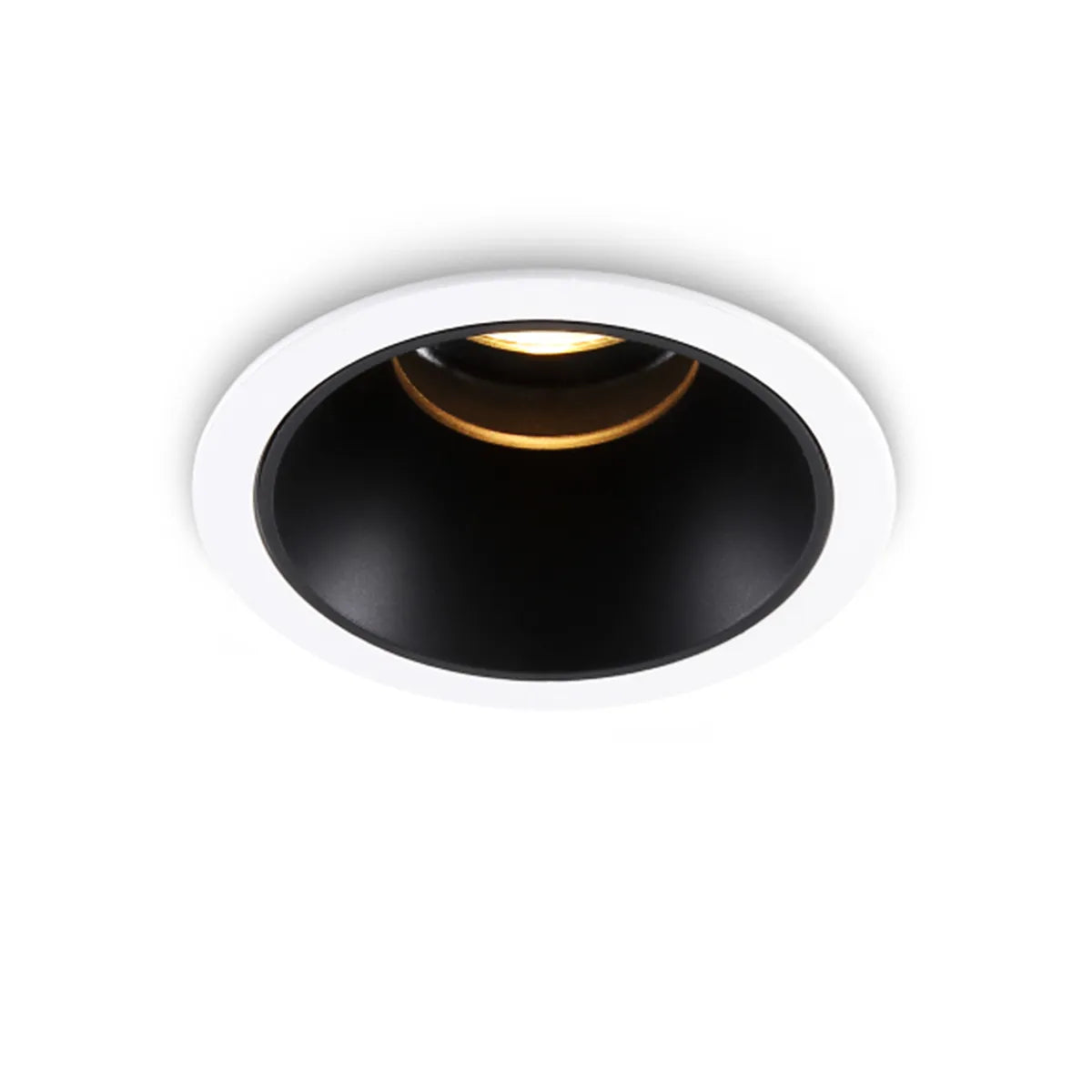LED Recessed Spotlight 5W 3000K warm white ⌀83mm tiltable Black with white frame